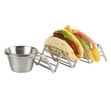 Low price guaranteed quality custom stainless steel taco holder with cup